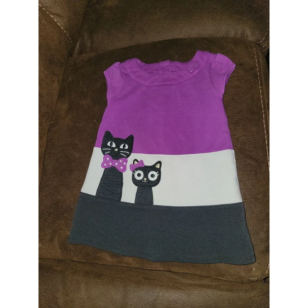 Gymboree purrfectly fabulous black cat dress size 2t